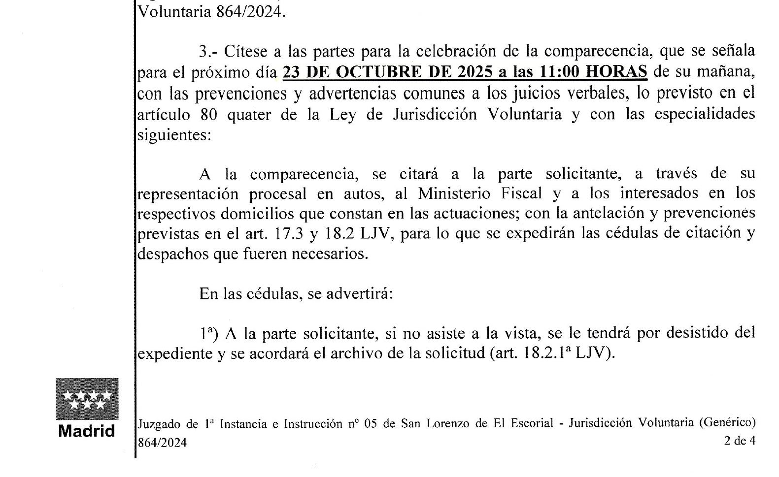 Part de la diligència del cas de José Álvarez/QS