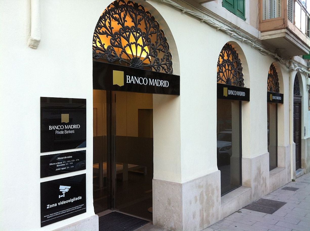 Façana de la seu de Banco Madrid/Arxiu