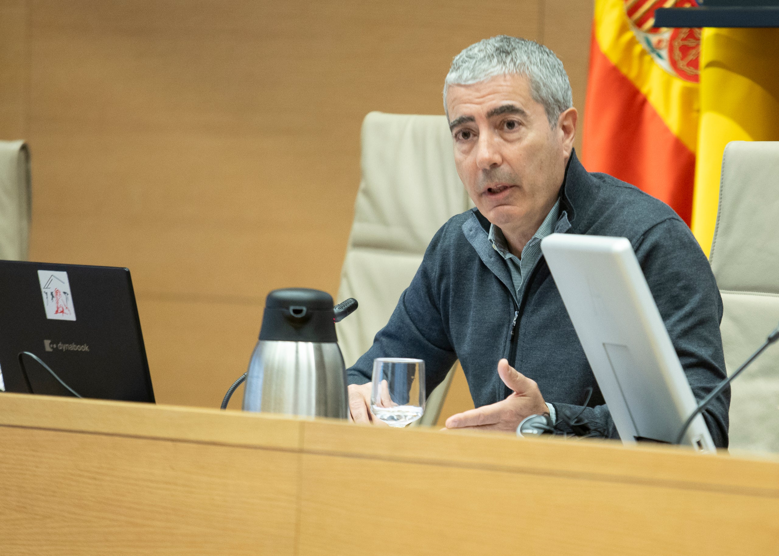 Joan Pau Miquel, conseller delegat de la BPA, en la seva intervenció a la comissió d'investigació de l'Operació Catalunya/Congreso