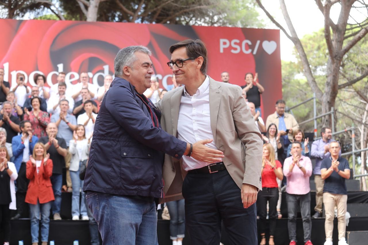 Santos Cerdan i Salvador Illa a la festa de la Rosa/FlickrPSOE