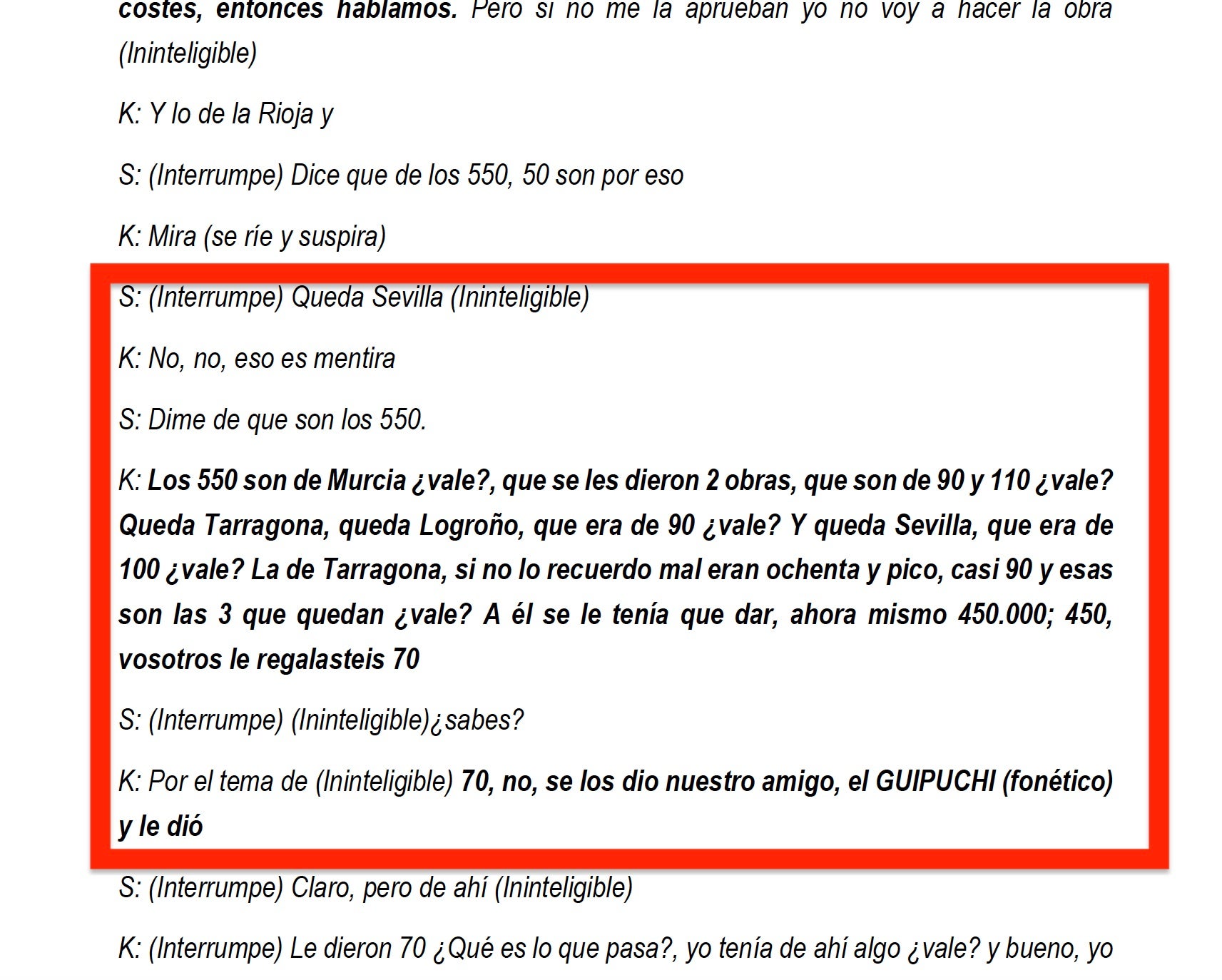 Part de la transcripció d'una part de les converses que afecten al cas Cerdan a Catalunya/Quico Sallés