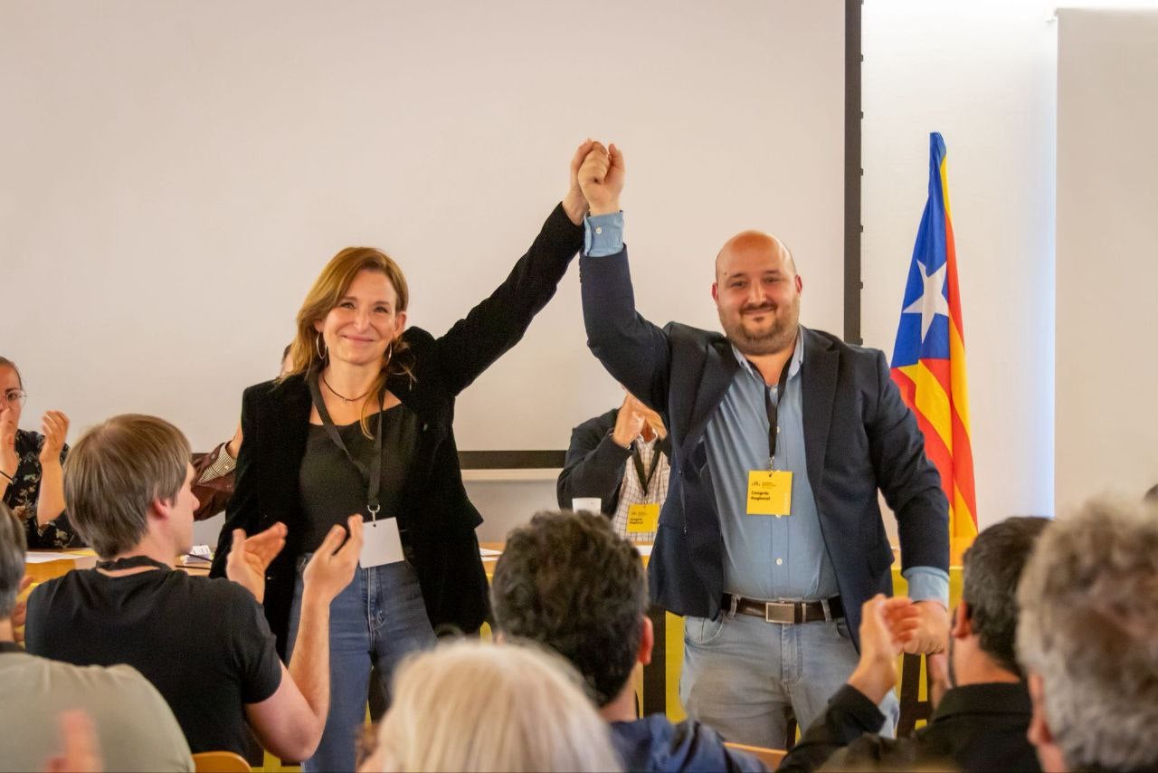 Una imagen de Arenas y Gàmez en el congreso de la Federación del Baix Besòs de ERC/ERCBaix Besós