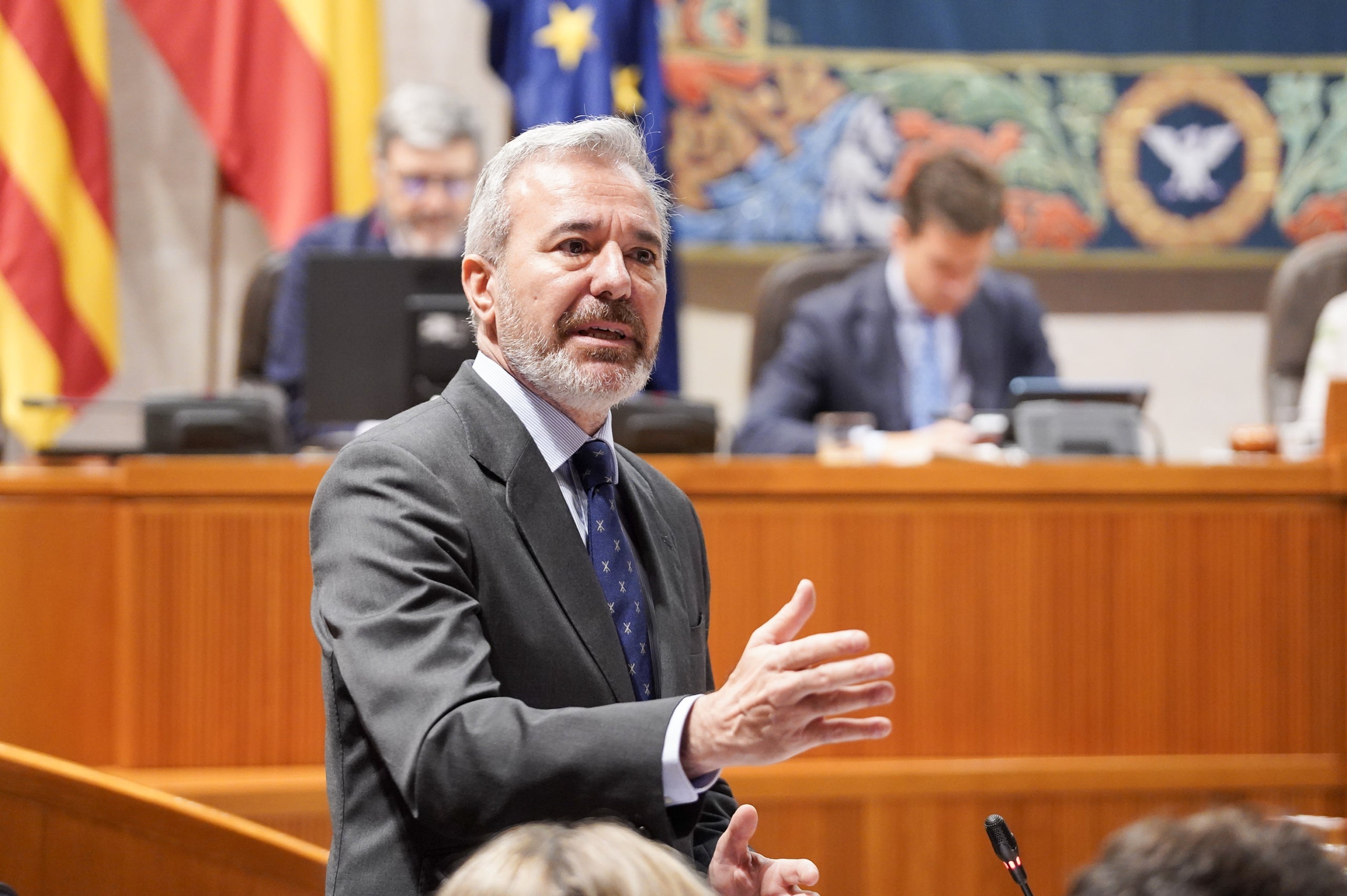 El president aragonès, Jorge Azcón, intervé a les Corts per parlar sobre els murals de Sixena / ACN