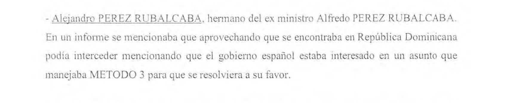 Un dels punts de l'informe Colombo sobre Rubalcaba/QS