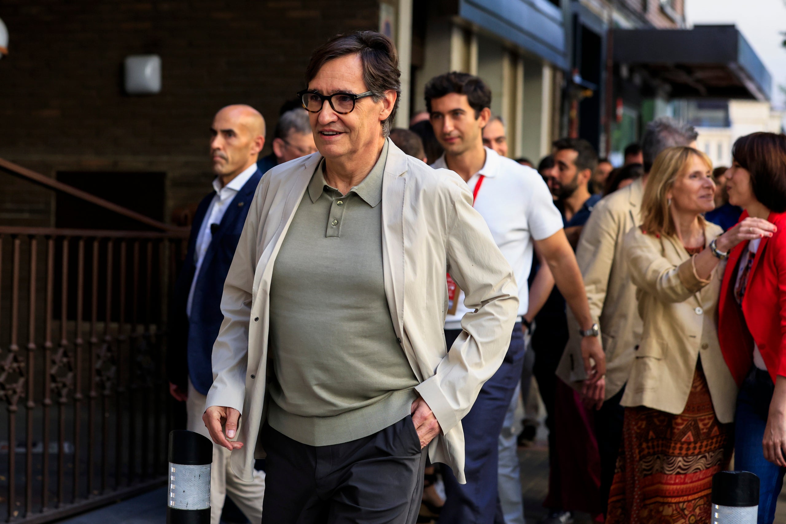 El president de la Generalitat, Salvador Illa, arriba al Comitè Federal del PSOE / ACN