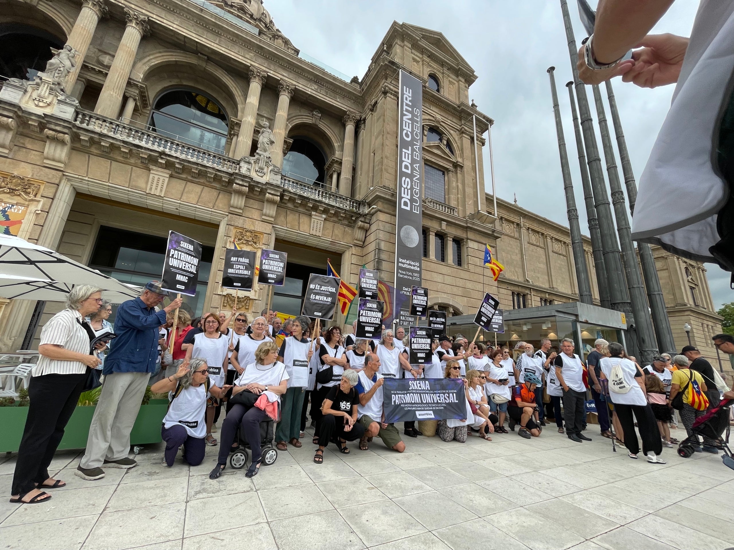 Activistes de l'ANC a la protesta del MNAC/Quico Sallés