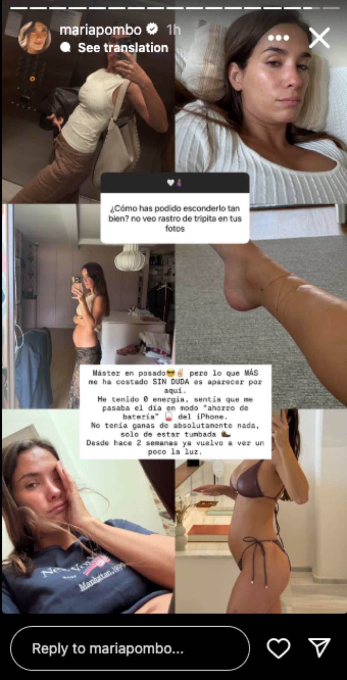  María Pombo comparteix com ha estat amagar el seu embaràs tots aquests mesos | Instagram