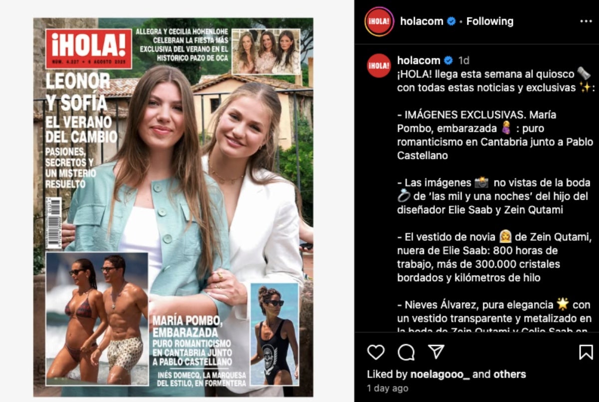 María Pombo, protagonista de la portada de la revista ¡HOLA! | HOLA
