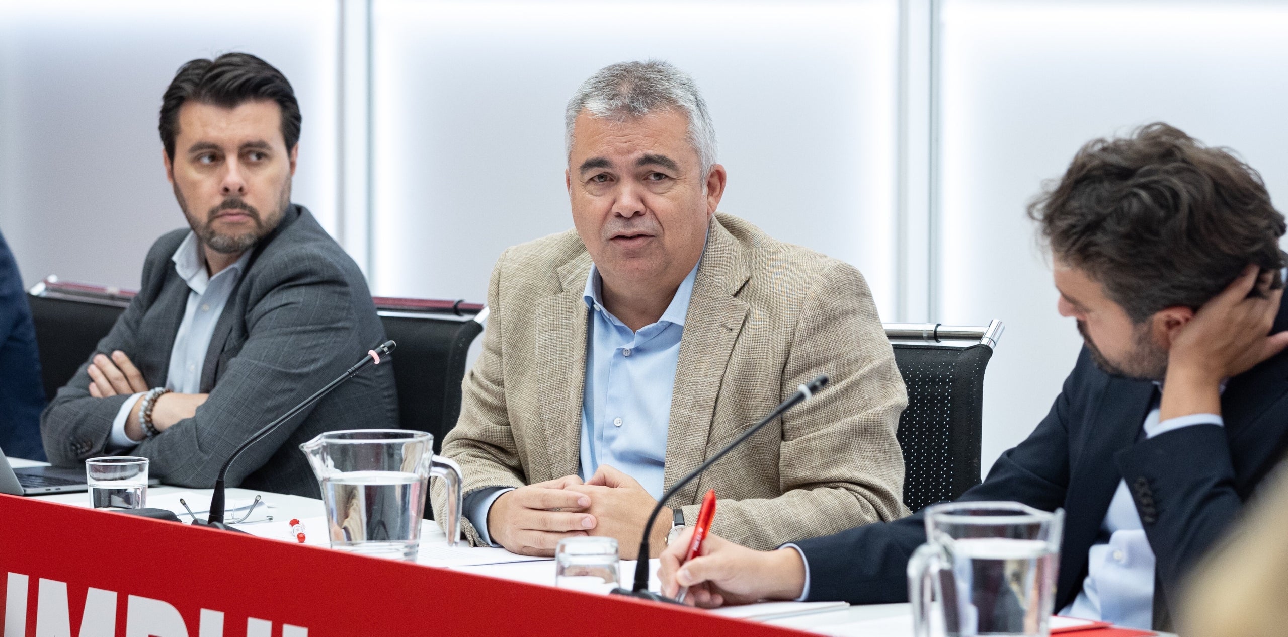 Santos Cerdán, en una reunió del PSOE amb els secretaris d'organització de les federacions de l'Estat del partit/PSOE