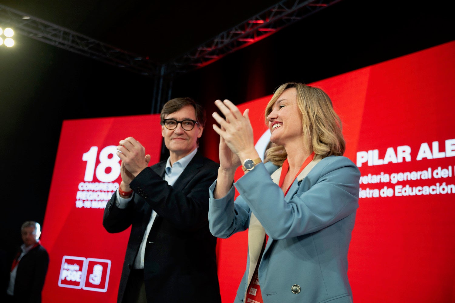 Salvador Illa i Pilar Alegria al congrés 
