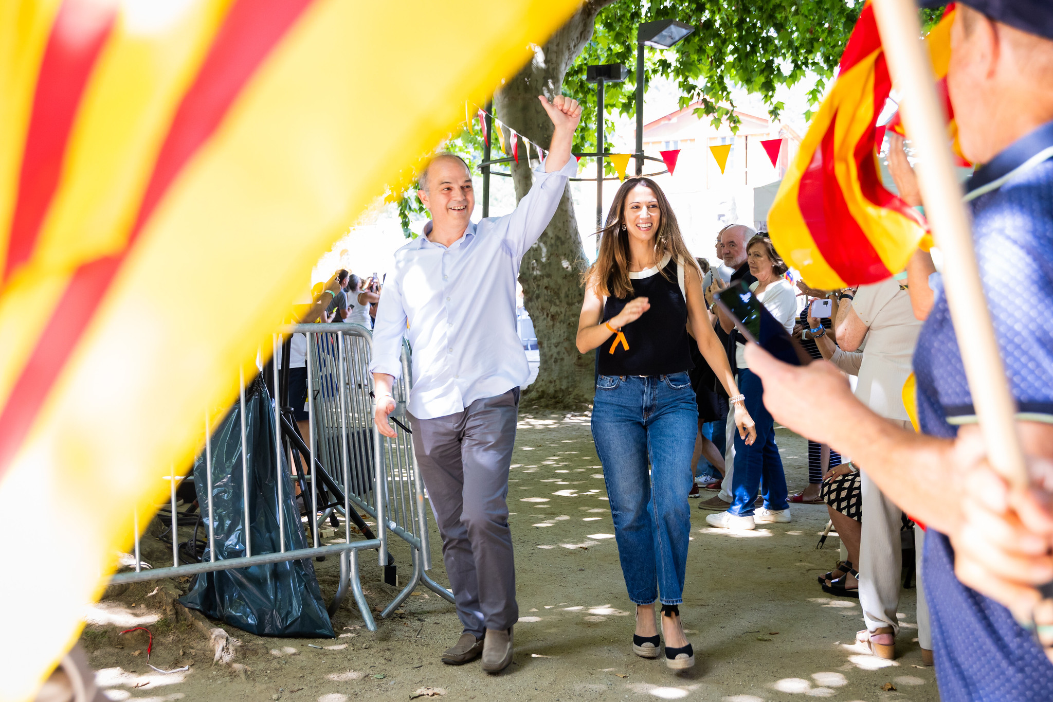Jordi Turull i Judith Toronjo, a la festa del partit de Junts de juliol a Prats de Molló/Núria Càmara