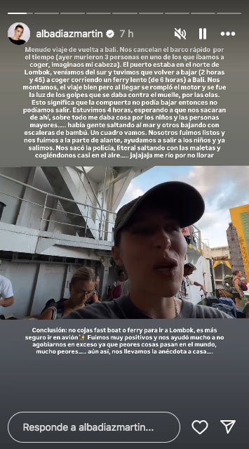 Alba Díaz explica el malson que ha patit durant les vacances a Bali - Instagram