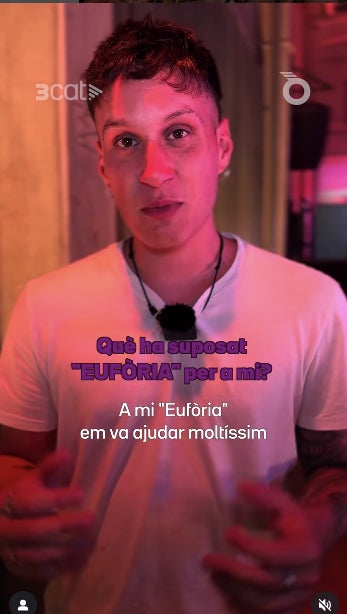 Edu Esteve comenta com li ha canviat la vida Eufòria - Instagram