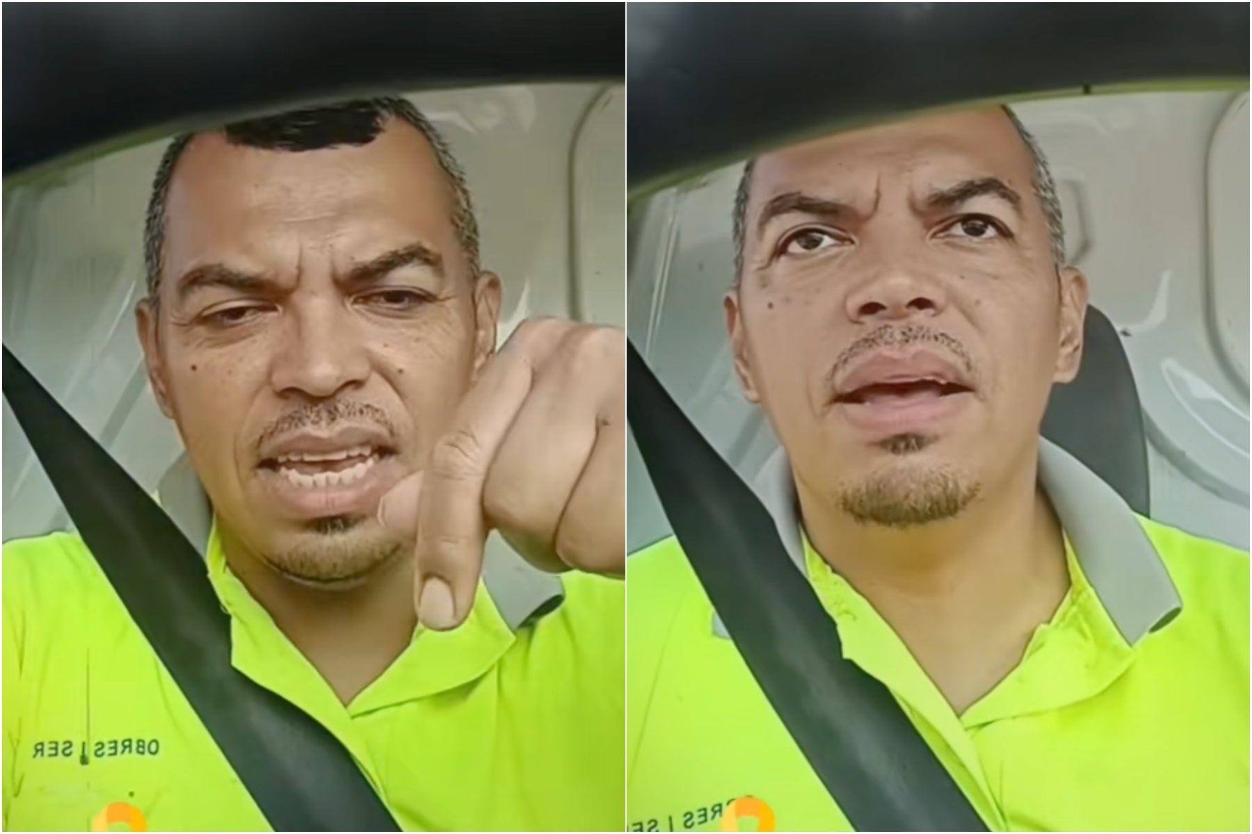 En Jairon, en dos moments del vídeo / TikTok
