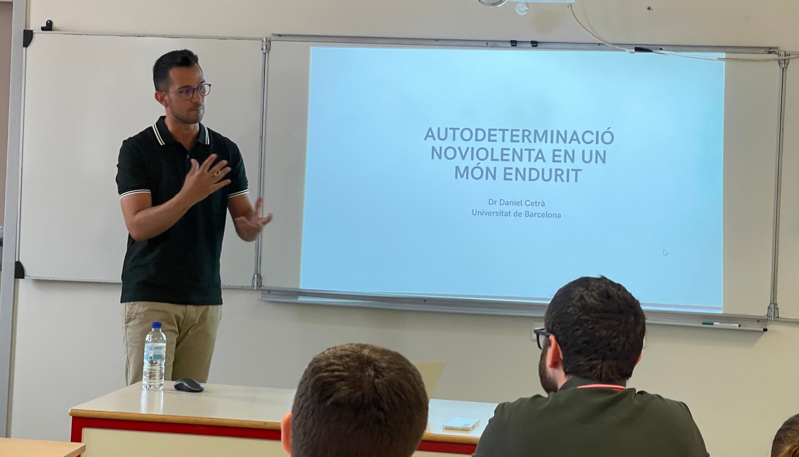 Dani Cetrà, en la seva intervenció en les jornades Irla a l'UCE/Quico Sallés