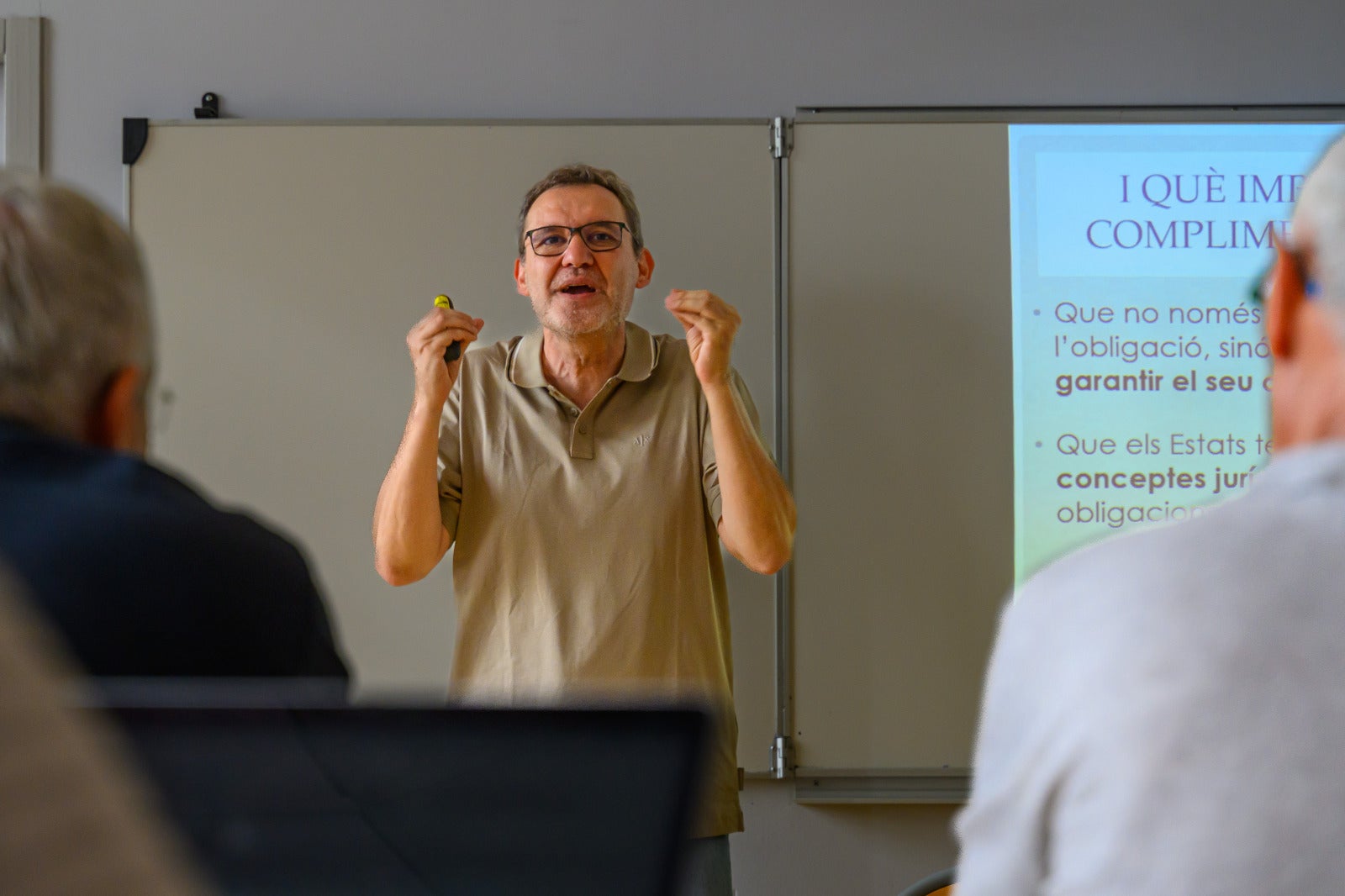 Alfonso Bondia, durant la seva classe a l'UCE/Josep Maria Montaner/UCE