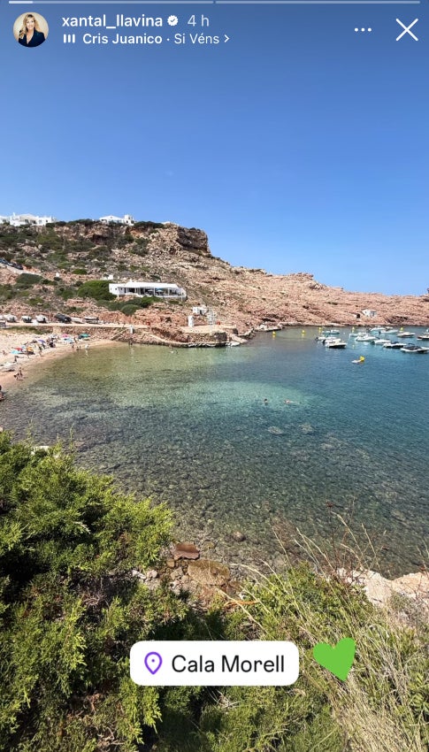 Xantal Llavina escull Menorca - Instagram
