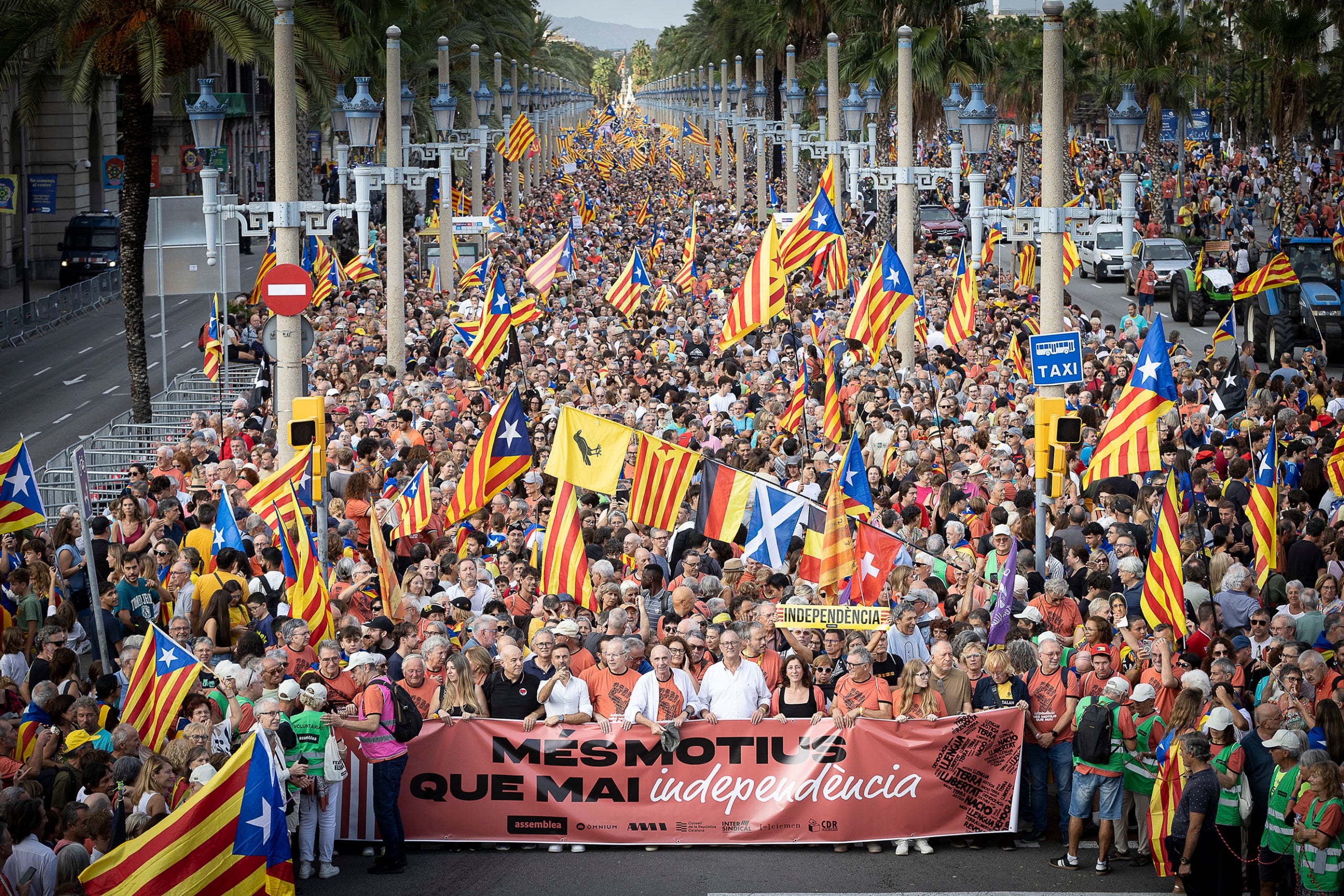 Manifestación por la Diada Nacional de Catalunya en el paseo Colón de Barcelona. 11S
11.09.2025, Barcelona

foto: Jordi Play