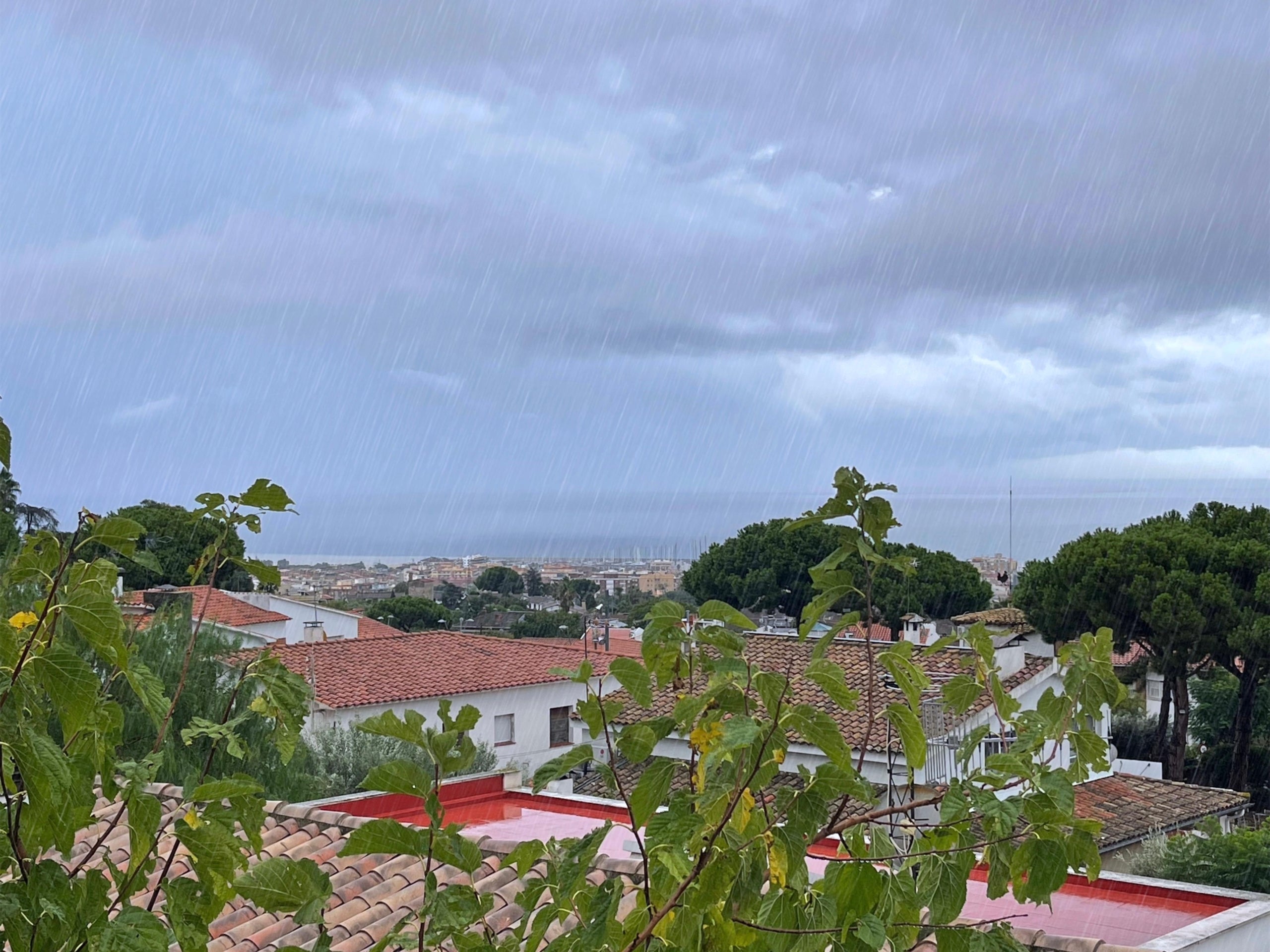 Imatge de les pluges intenses al Maresme / C.S.