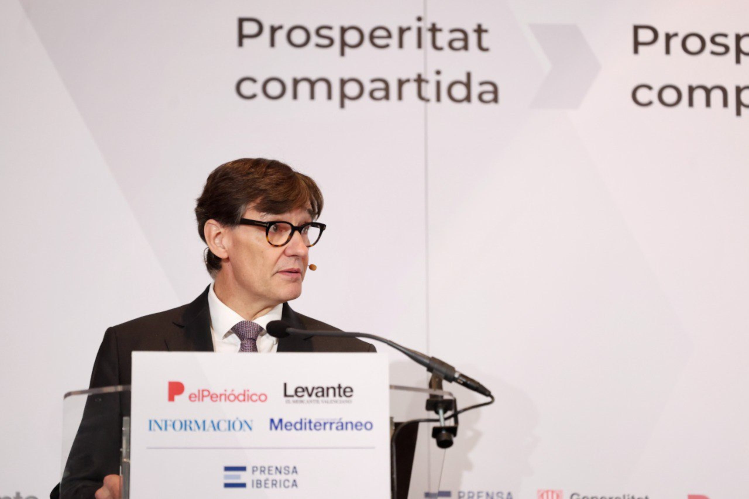 El president del Govern, Salvador Illa, a València a l'esmorzar informatiu organitzat pel diari Levante-EMV / Govern