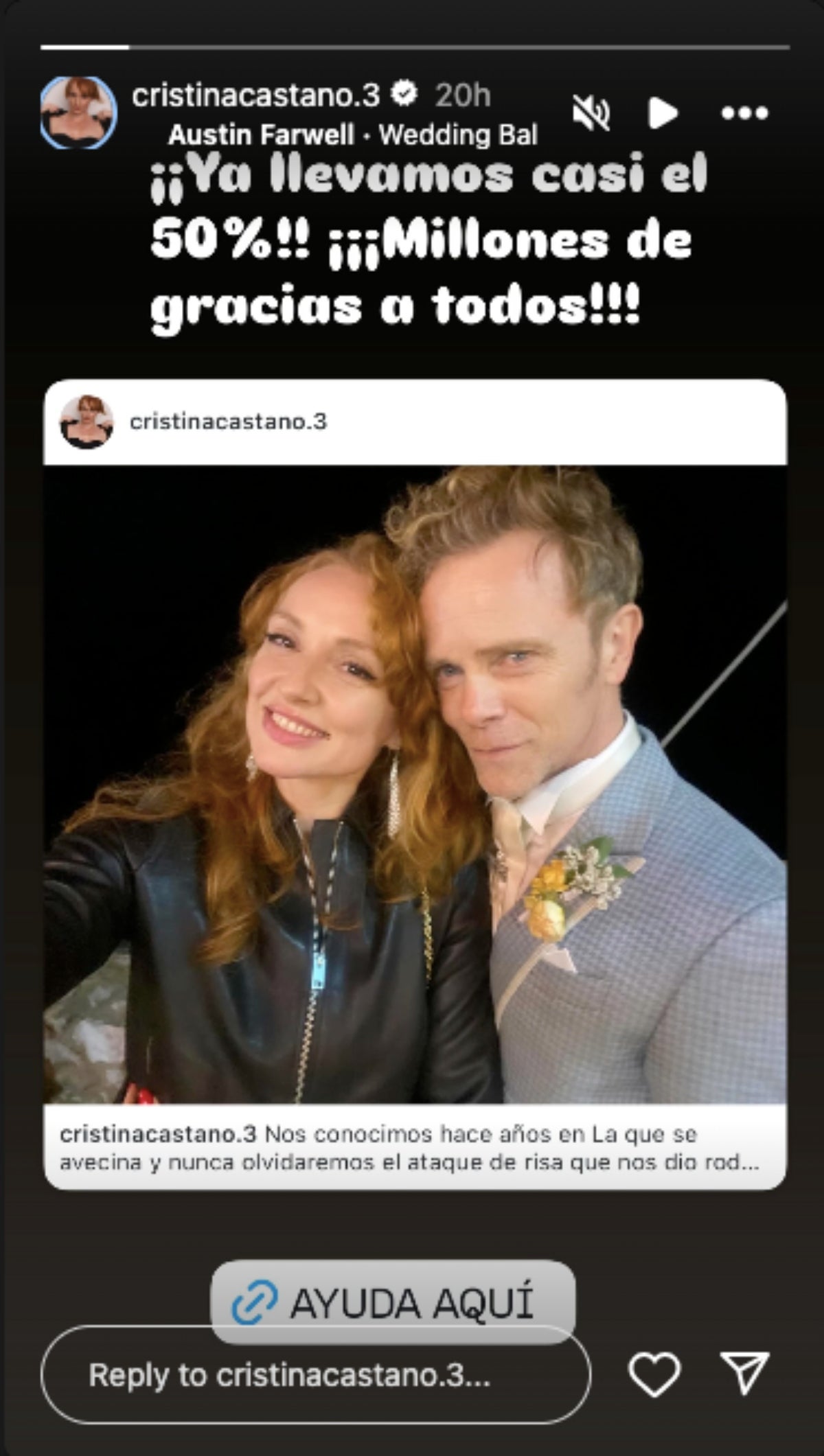 Cristina Castaño demana diners per ajudar un company actor de 'LQSA' | Instagram