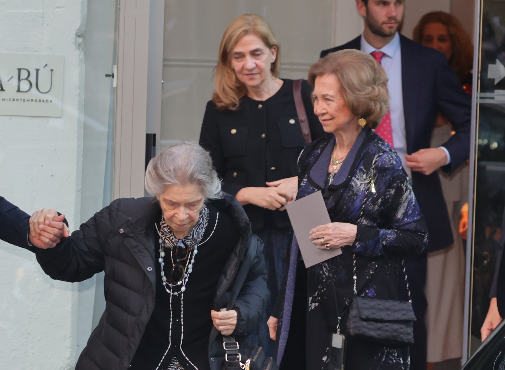 Cristina de Borbó i Sofia de Grècia amb la tieta Irene de Grècia | Europa Press
