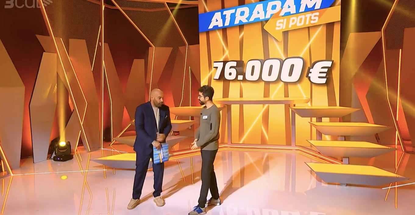 El Sergi guanya 76.000 euros a l'Atrapa'm si pots' | 3Cat