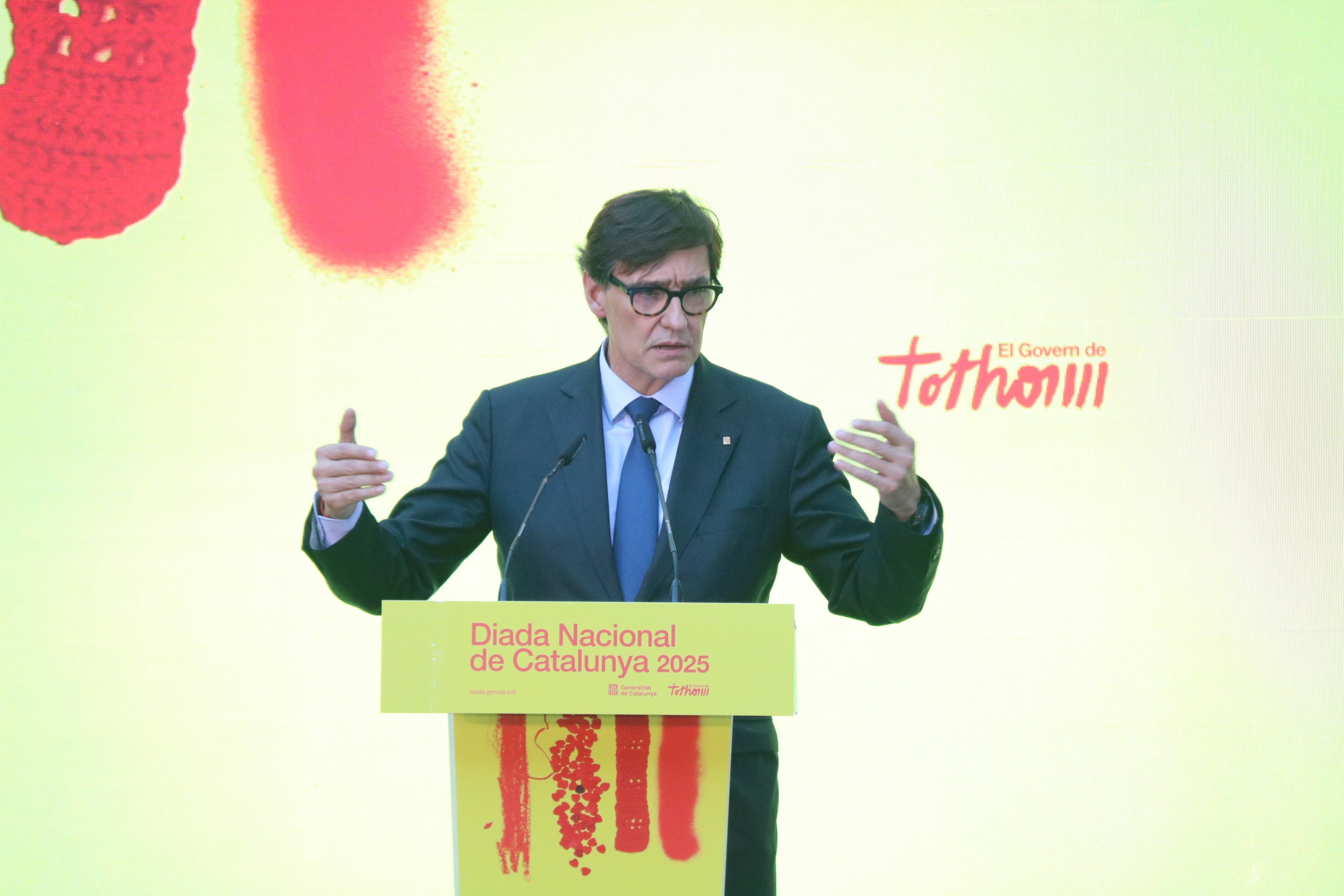 El presidente Illa en el acto de la Diada en Madrid / ACN
