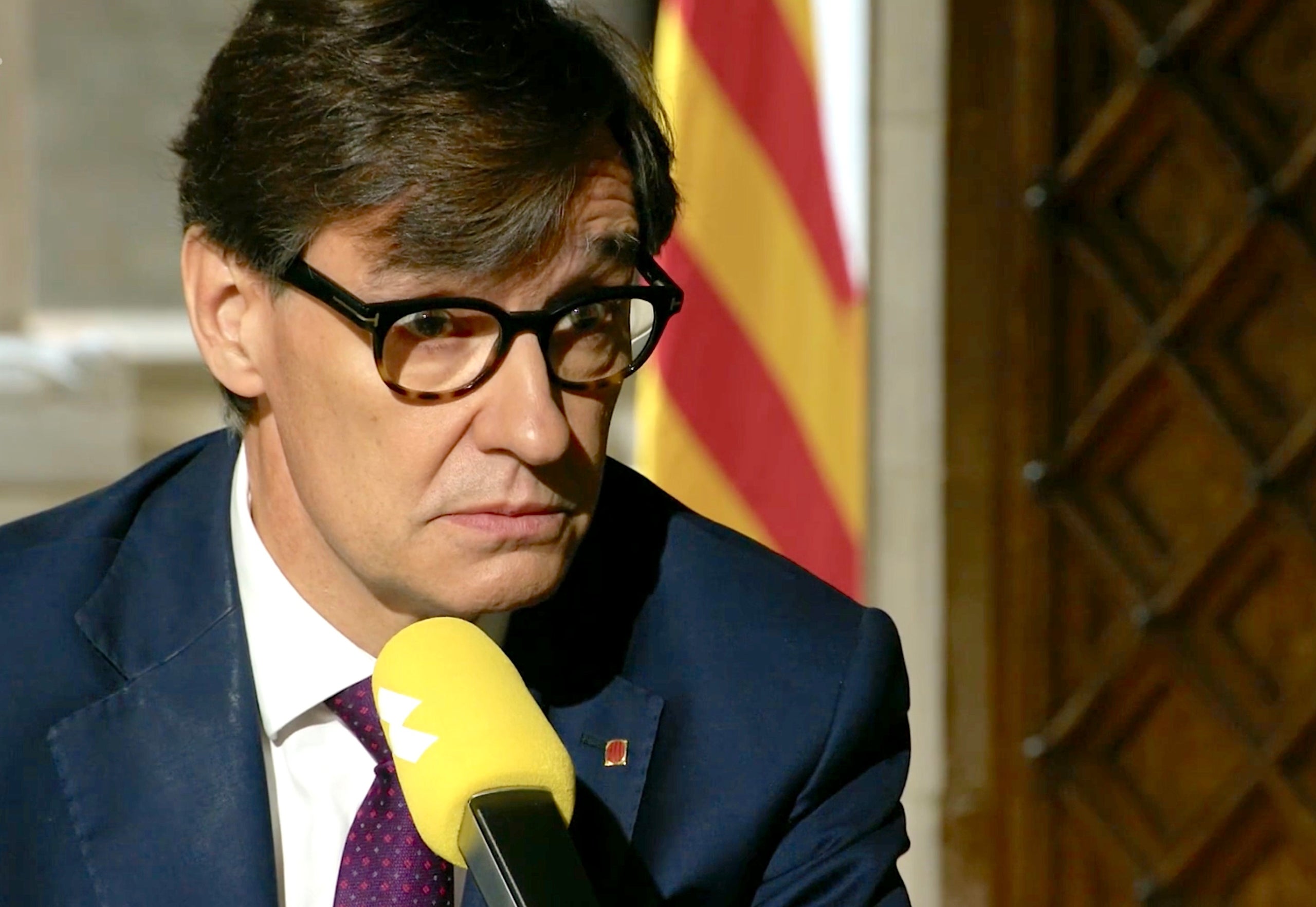 El president de la Generalitat, Salvador Illa, entrevistat per Ricard Ustrell per a Catalunya Ràdio i TV3 / 3Cat