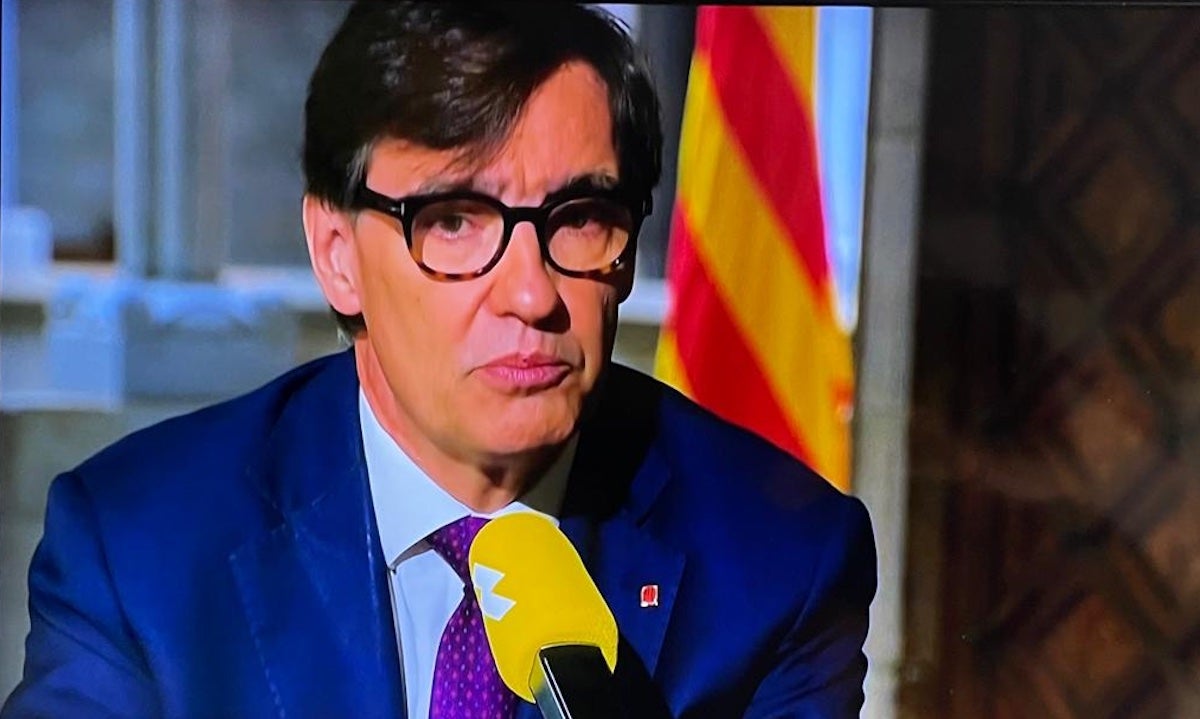 Salvador Illa, en un moment de l'entrevista