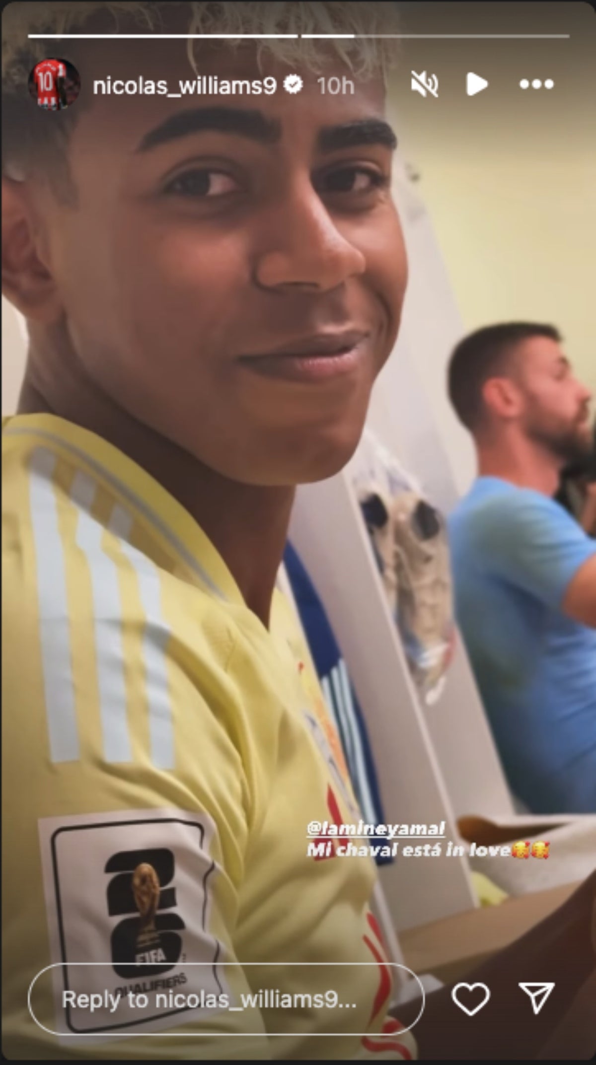 Lamine Yamal molt somrient després d'un partit | Instagram