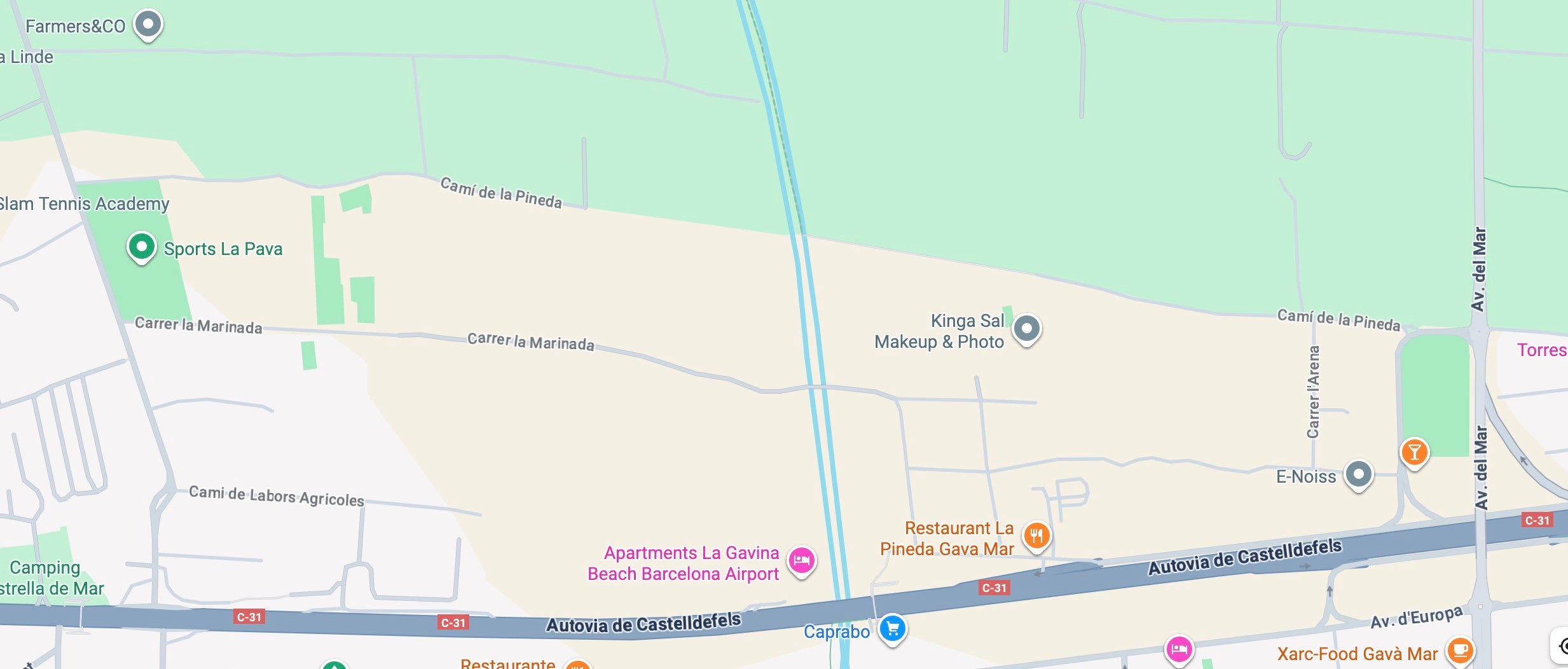 Mapa de la zona on actuava el sospitós de les agressions sexuals a Gavà