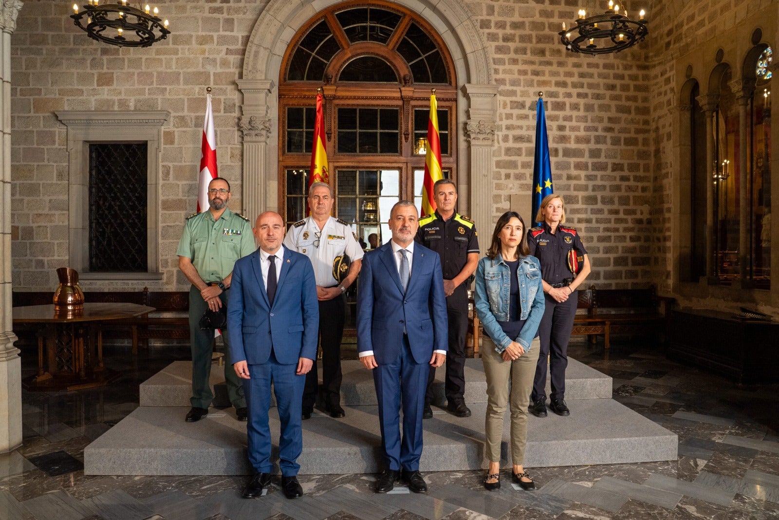Una imatge de la darrera Junta de Seguretat amb Daniel Baena a l'esquerra de la imatge/Ajuntament de Barcelona