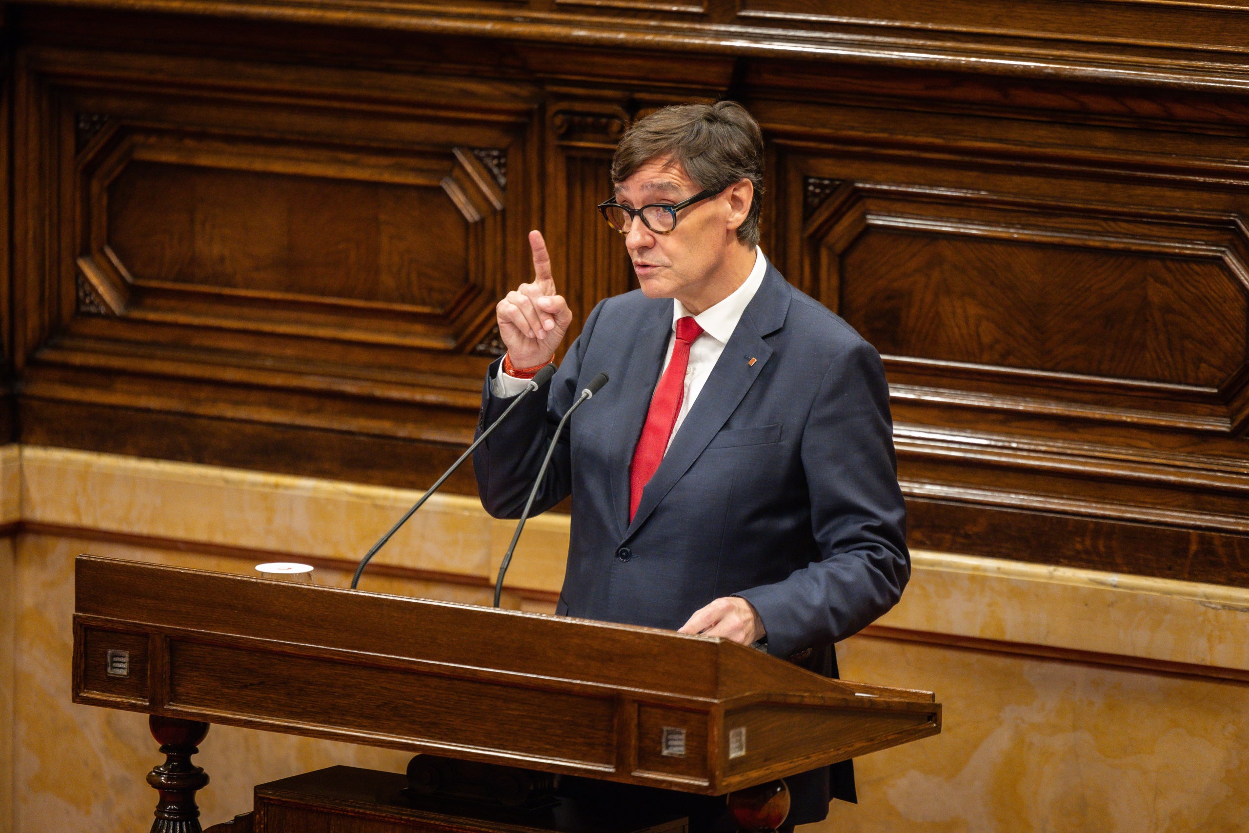 El presidente de la Generalitat, Salvador Illa, en el debate de política general / ACN
