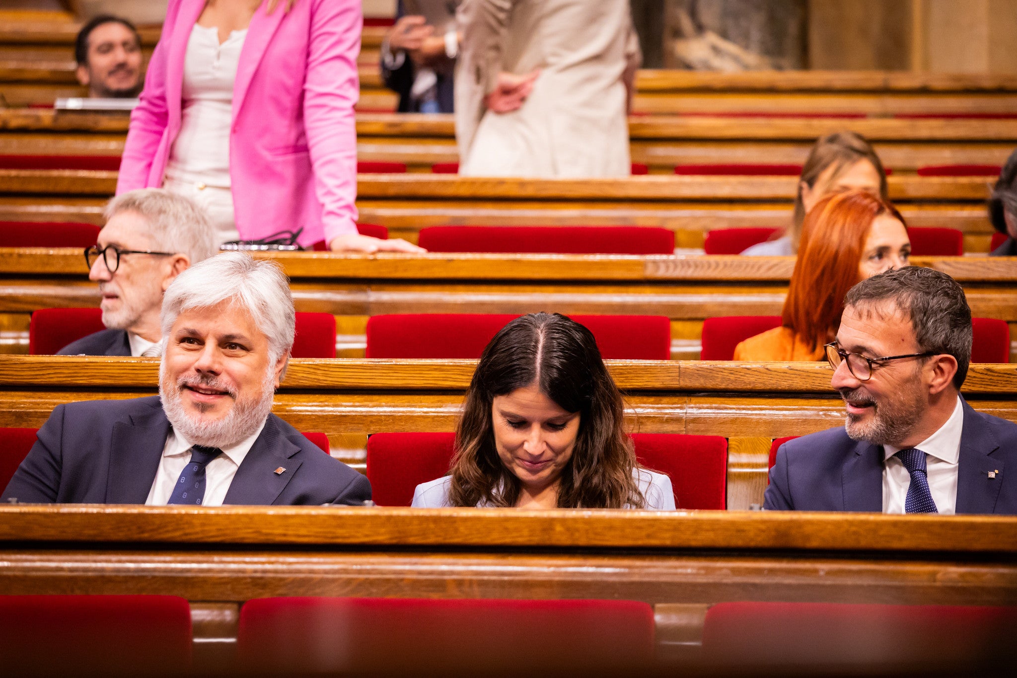 Albert Batet, con Mònica Sales y Josep Rius / Junts