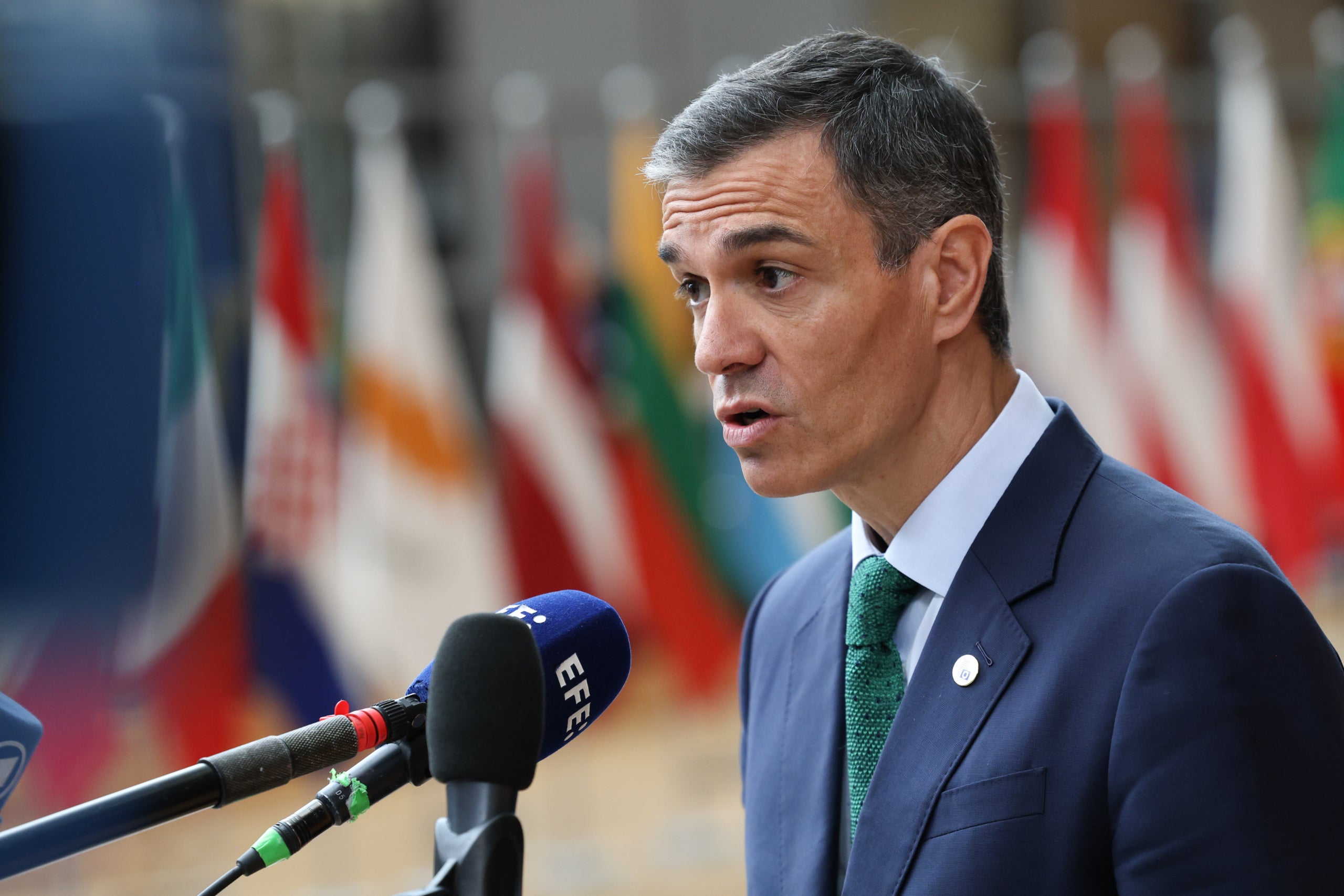 El presidente español, Pedro Sánchez, a su llegada al Consejo Europeo / ACN