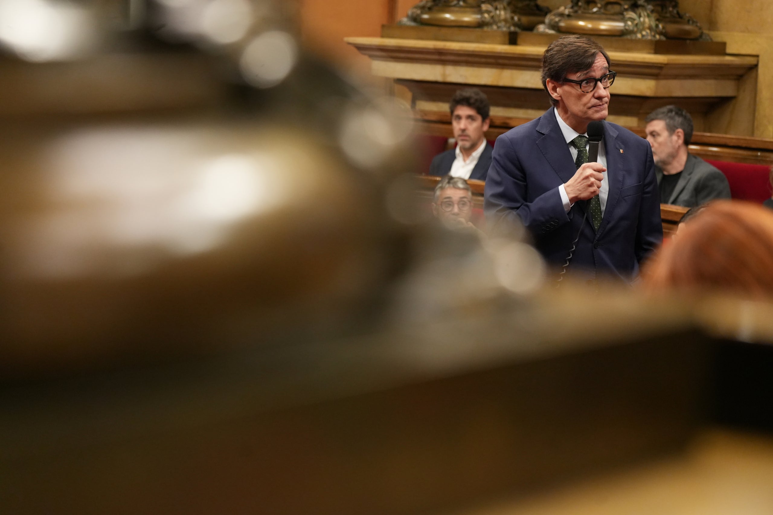 El president del Govern, Salvador Illa, durant la sessió de control / ACN