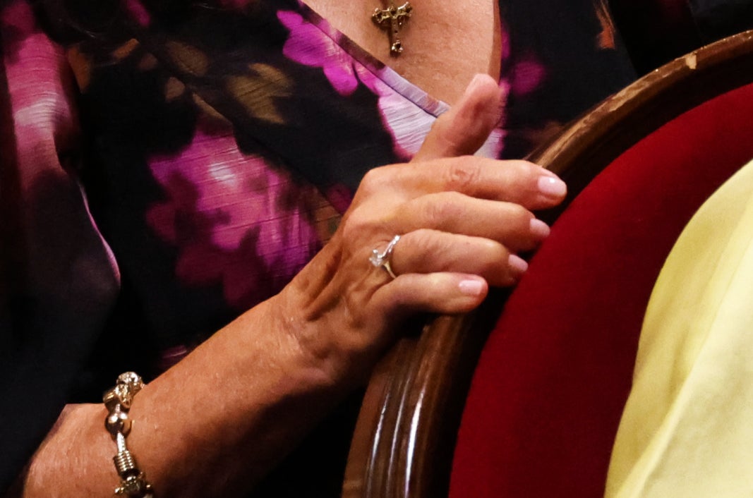 A la mà dreta, Paloma duu un altre anell que li hauria regalat Marcus - Europa Press