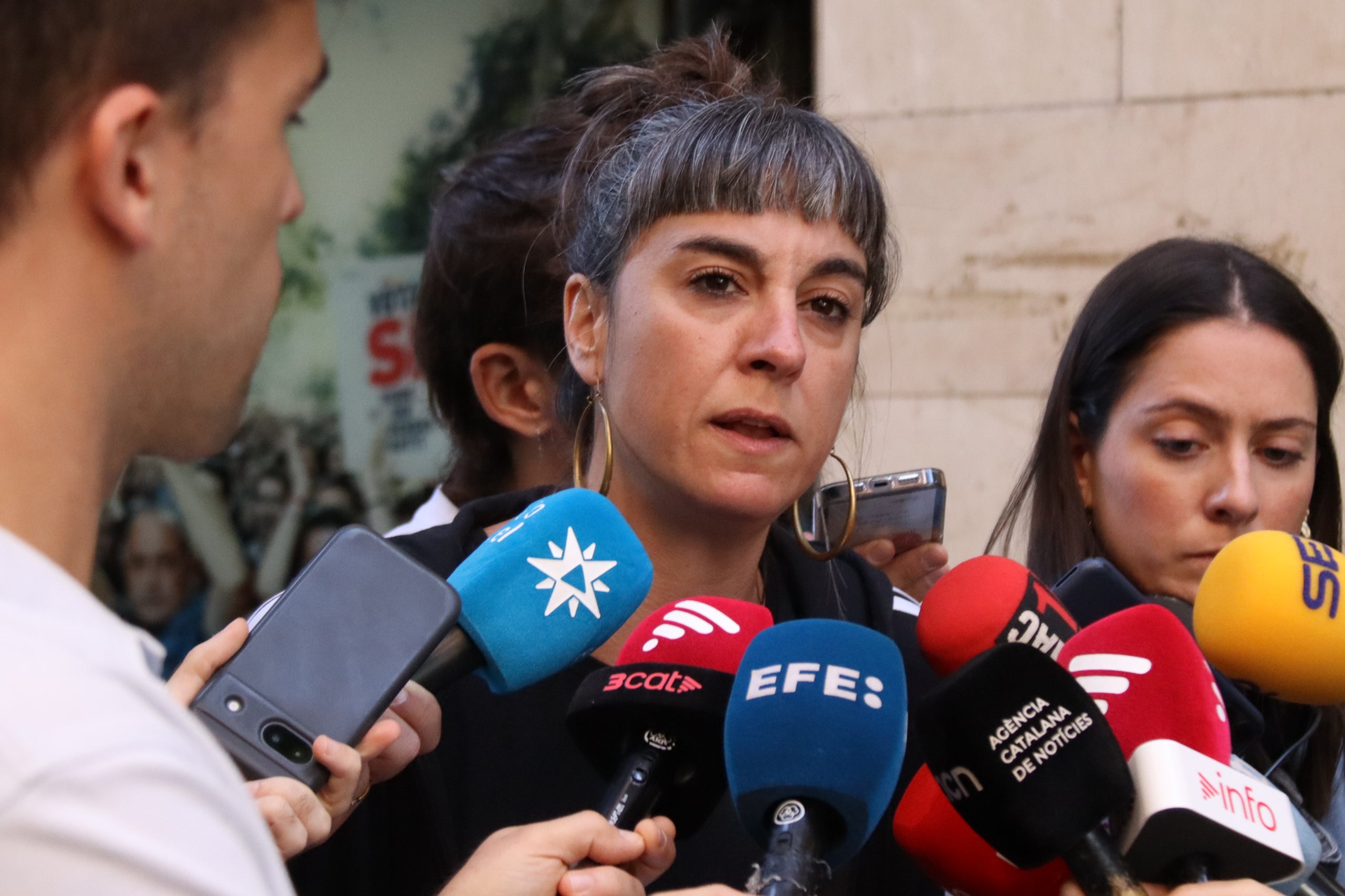 La portavoz nacional de la CUP, Su Moreno, en una rueda de prensa / ACN