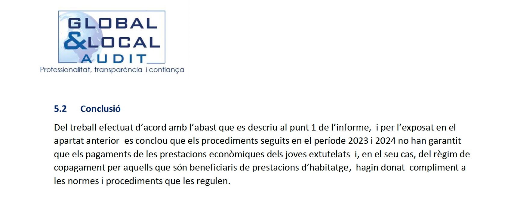 Part de l'auditoria de la DGAIA/El Mon