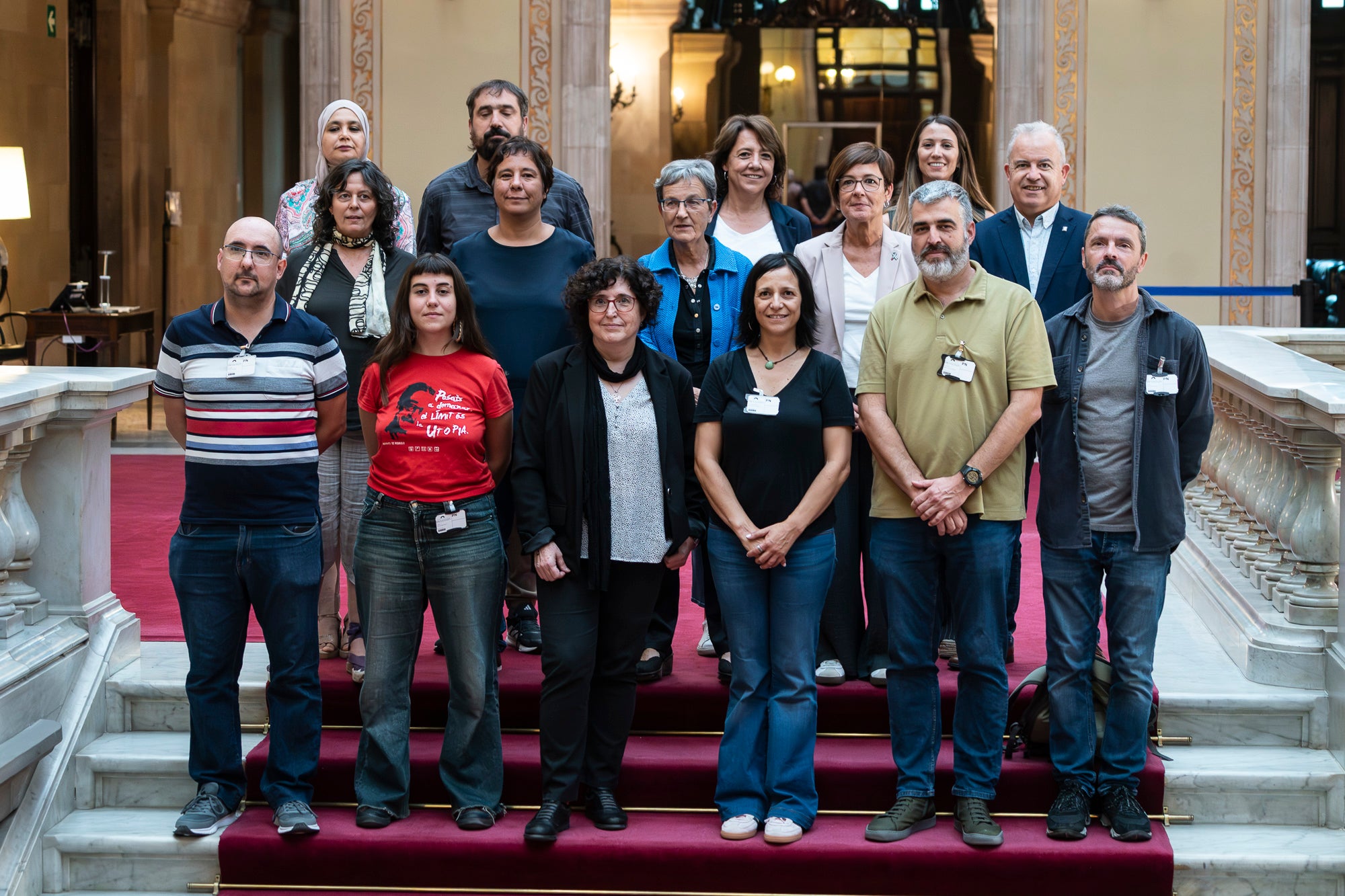 Manifest conjunt per exigir que es recuperi la tercera hora de català a batxillerat, Parlament de Catalunya 08.10.2025  | Mireia Comas