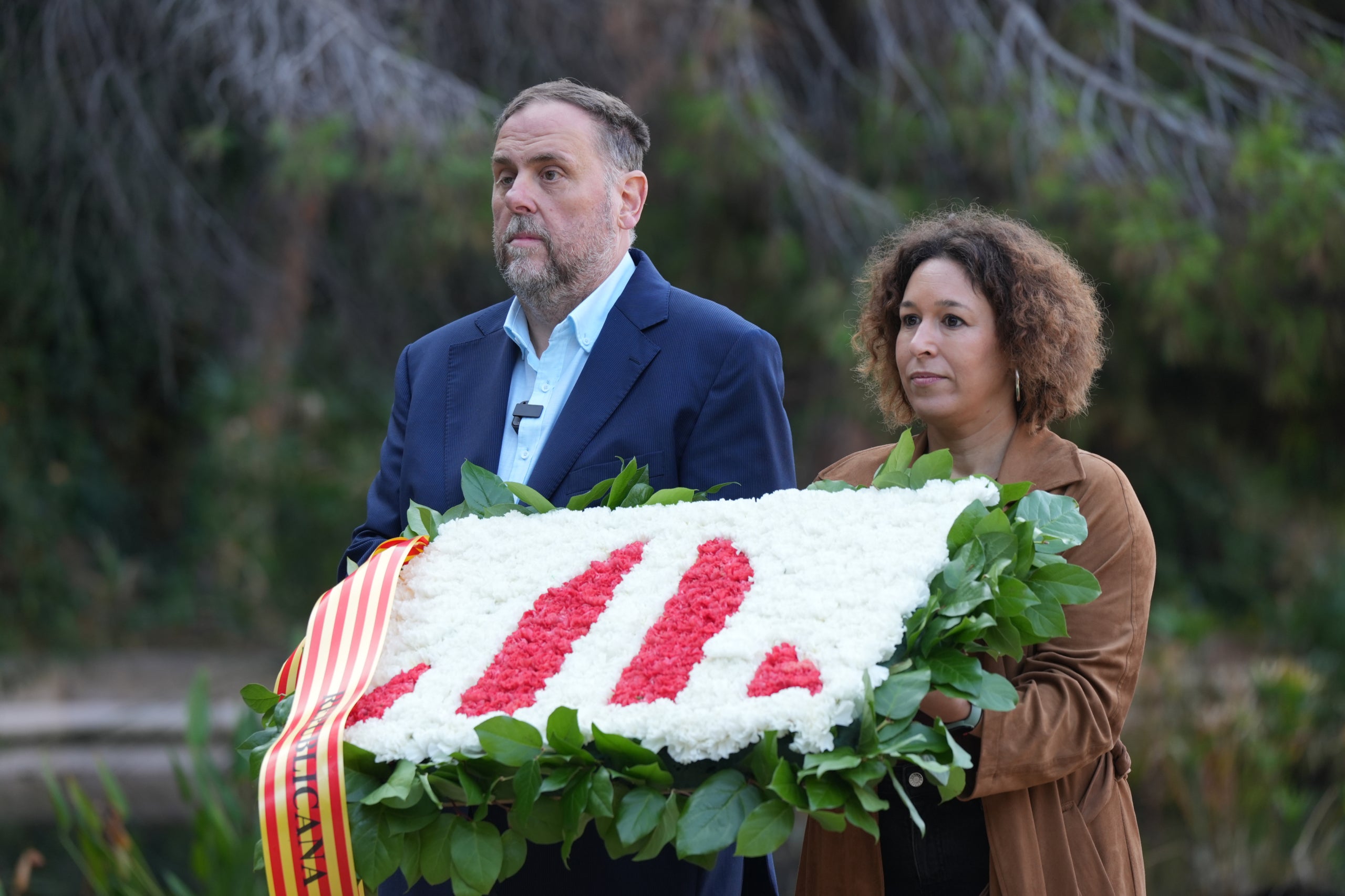Oriol Junqueras a l'ofrena a Companys al cementiri de Montjuïc / ACN