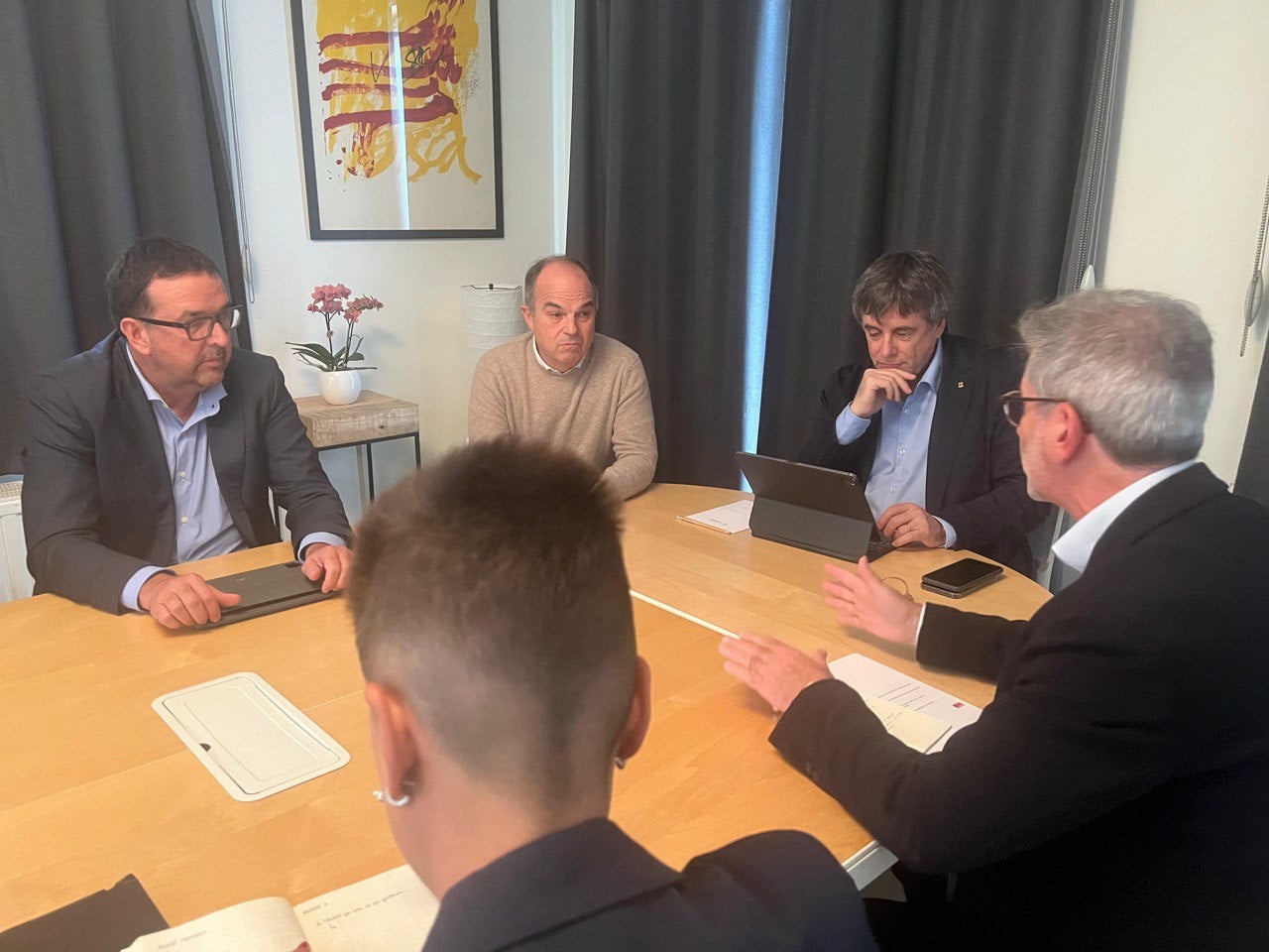 Puigdemont i Turull, amb alcaldes de Junts, a Waterloo / Junts per Catalunya