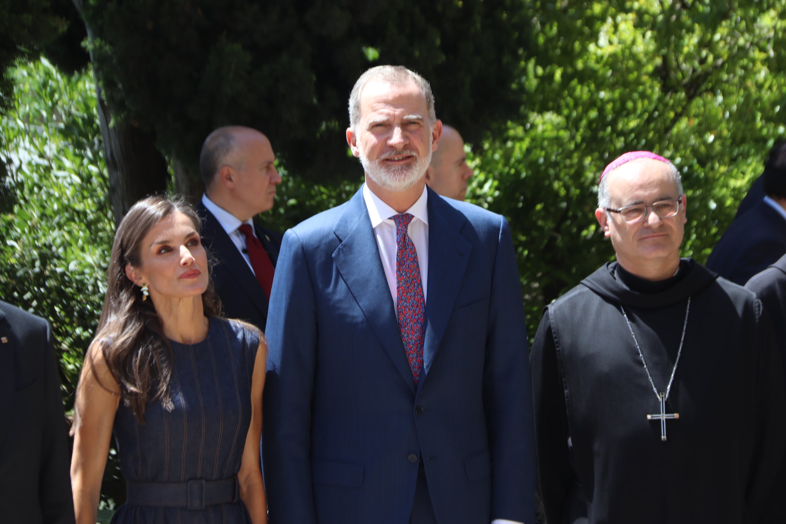 Felipe de Borbón y el padre abad de Montserrat, Manle Gasch/ACN