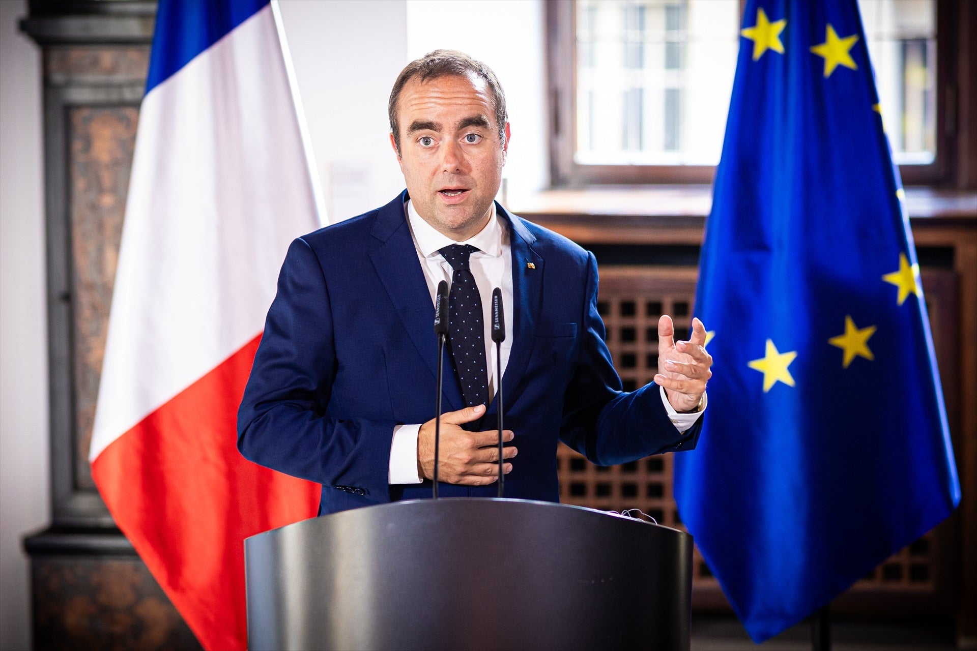 El primer ministro francés, Sébastien Lecornu, en una rueda de prensa / Moritz Frankenberg/DPA

24/7/2025 ONLY FOR USE IN SPAIN