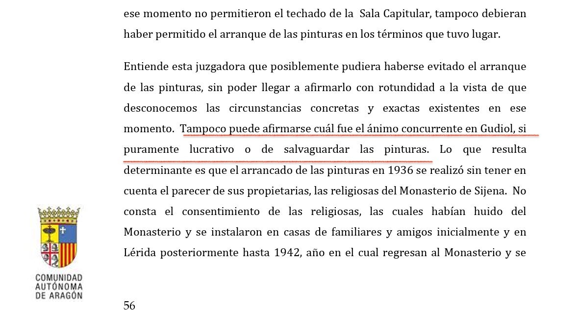 La sentencia de Sixena, malhablando de Gudiol