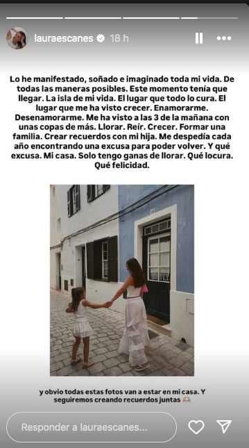 Laura Escanes cumple el sueño de comprarse una casa en Menorca - Instagram