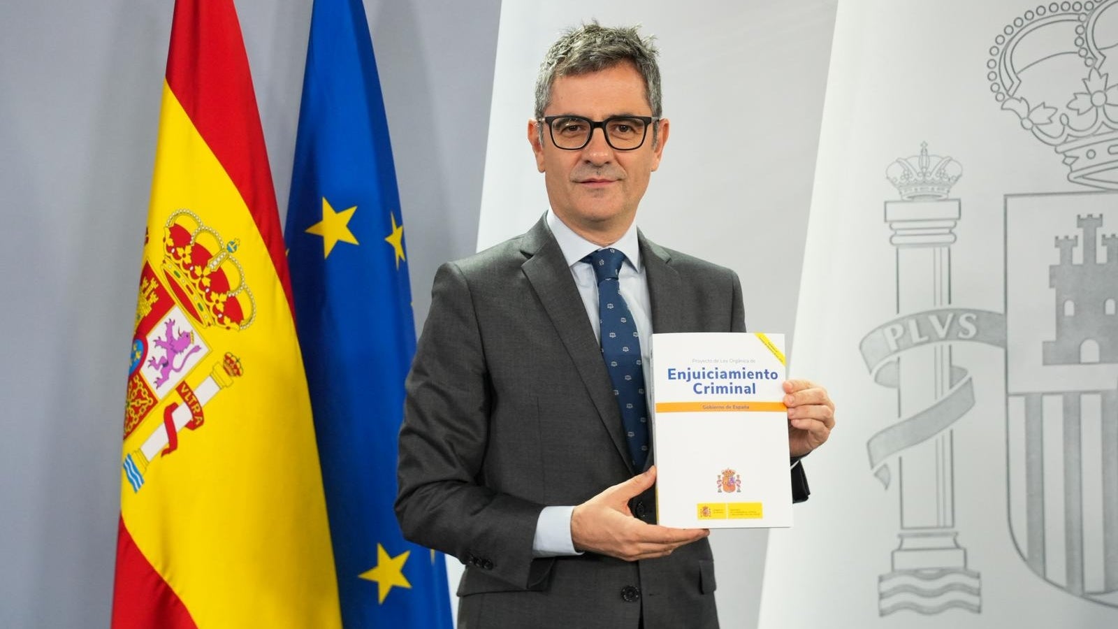 Félix Bolaños, amb el projecte de llei de reforma de la Llei Orgànica d'Enjudiciament Criminal/Moncloa