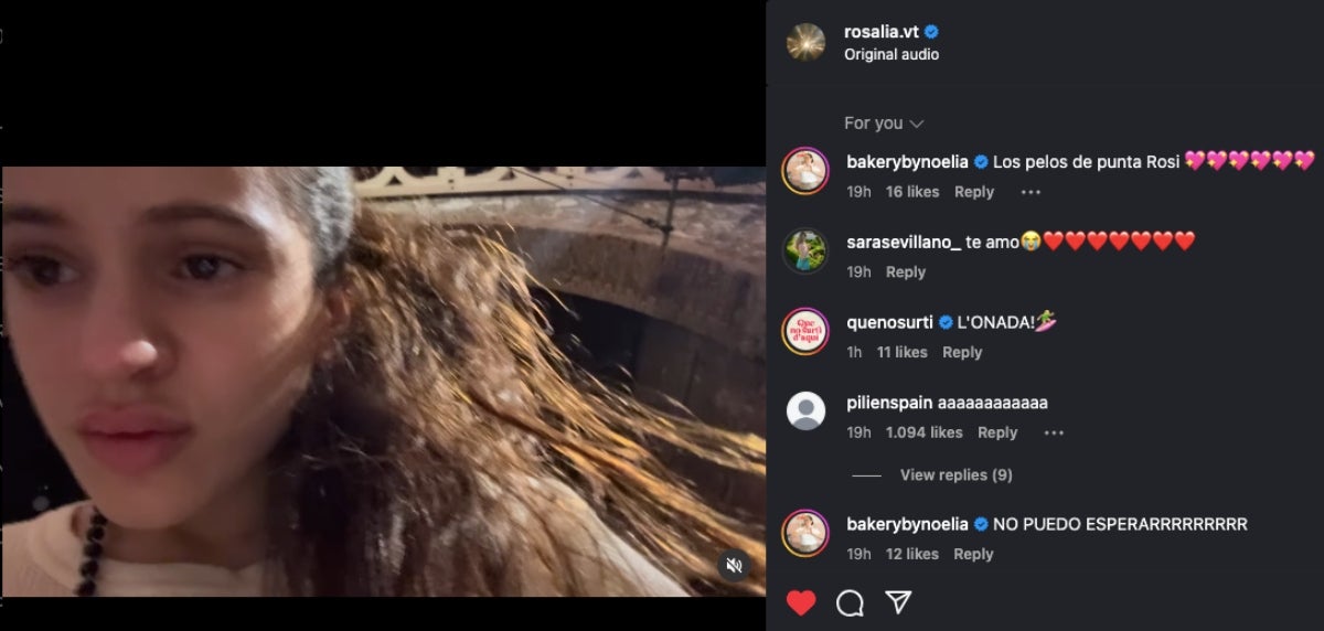Rosalía publica un fragment de la seva nova música | Instagram