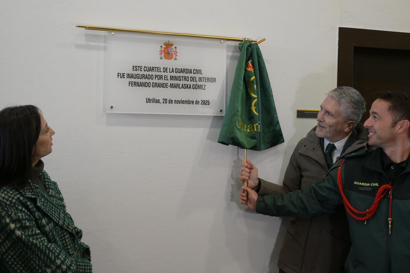 El ministre de l'Interior, Fernando Grande Marlaska, en la inauguració de la caserna d'Utrillas/MdI